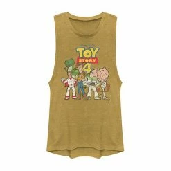 Licensed Character Juniors' Disney Pixar Toy Story 4 Buzz, Woody, And Friends Group Muscle Tank Charcoal -Licensed Character Shop unnamed file 44745