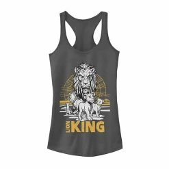 Licensed Character Juniors' Disney's The Lion King Group Shot Sketched Tank Top Charcoal -Licensed Character Shop unnamed file 44750