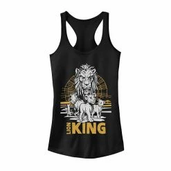 Licensed Character Juniors' Disney's The Lion King Group Shot Sketched Tank Top Charcoal -Licensed Character Shop unnamed file 44751