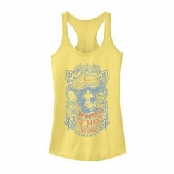 Licensed Character Juniors' Disney's Aladdin Vintage Group Shot Quote Tank Top Banana