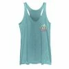 Licensed Character Juniors' Marvel Avengers Distressed Classic Logo Graphic Tank Tahiti Blue