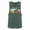 Licensed Character Juniors' Star Wars The Mandalorian The Child Aka Baby Yoda Panel Muscle Tank Pine Heather -Licensed Character Shop unnamed file 44918