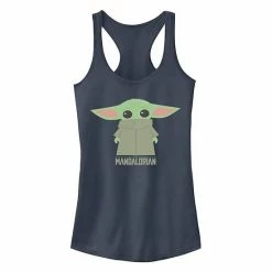 Licensed Character Juniors' Star Wars The Mandalorian The Child Aka Baby Yoda Hidden Face Portrait Tank Top Indigo -Licensed Character Shop unnamed file 44923