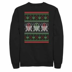 Licensed Character Men's Star Wars R2-D2 Ugly Christmas Sweater Rebel Sweatshirt Black -Licensed Character Shop unnamed file 44936