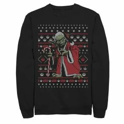 Licensed Character Men's Star Wars Yoda In A Santa Suit Ugly Christmas Fleece Kelly