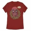 Licensed Character Juniors' Marvel's Deadpool "Season's Greetings" Wreath Graphic Tee -Licensed Character Shop unnamed file 44951