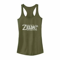 Licensed Character Juniors' Nintendo Legend Of Zelda Link's Awakening Logo Tank Military Green