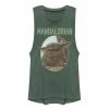 Licensed Character Juniors' Star Wars The Mandalorian The Child Aka Baby Yoda Circle Muscle Tank Pine Heather -Licensed Character Shop unnamed file 45004