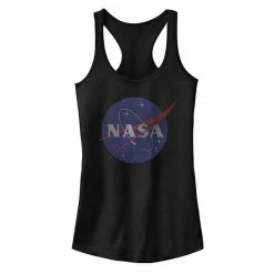 Licensed Character Juniors' NASA Classic Blue Logo Distressed Racerback Tank Top Indigo -Licensed Character Shop unnamed file 45028