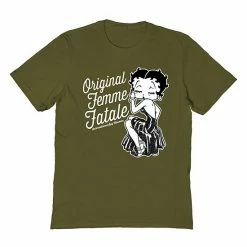 Licensed Character Men's Betty Boop T-Shirt Green -Licensed Character Shop unnamed file 45066