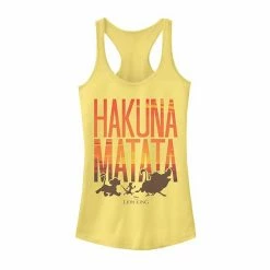 Licensed Character Juniors' Disney's Lion King Hakuna Matata Sunset Tank Banana