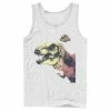 Licensed Character Men's Jurassic Park T-Rex Sunset Color Fil In Tank Royal