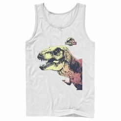 Licensed Character Men's Jurassic Park T-Rex Sunset Color Fil In Tank Royal