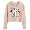 Licensed Character Juniors' Peanuts Snoopy Dancing Cropped Graphic Hoodie -Licensed Character Shop unnamed file 4512