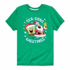 Licensed Character Boys 8-20 SpongeBob Seasons Greetings Tee Green -Licensed Character Shop unnamed file 45163