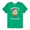 Licensed Character Boys 8-20 SpongeBob Dear Santa Tee Gray -Licensed Character Shop unnamed file 45166