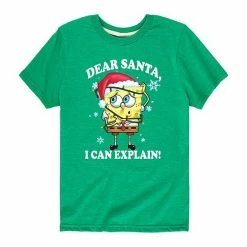 Licensed Character Boys 8-20 SpongeBob Dear Santa Tee Gray -Licensed Character Shop unnamed file 45167