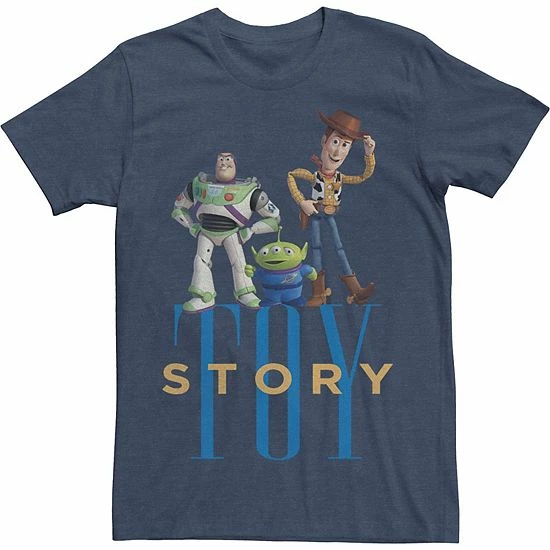 Licensed Character Men's Disney / Pixar Toy Story Woody Buzz Alien Simple Text Tee 3 Licensed Character Men's Disney / Pixar Toy Story Woody Buzz Alien Simple Text Tee