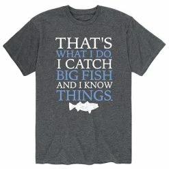 Licensed Character Men's Catch Big Fish Tee Grey -Licensed Character Shop unnamed file 4521