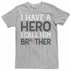 Licensed Character Men's Veterans Day "I Have A Hero I Call Him Brother" Flag Tee