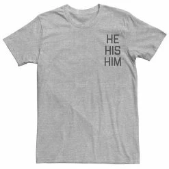 Licensed Character Adult He His Him Pride Text Tee