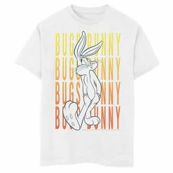 Licensed Character Boys 8-20 Looney Tunes Bugs Bunny Text Stack Portrait Graphic Tee Athletic Heather