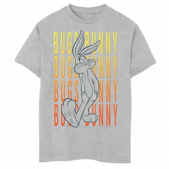 Licensed Character Boys 8-20 Looney Tunes Bugs Bunny Text Stack Portrait Graphic Tee Athletic Heather 4 Licensed Character Boys 8-20 Looney Tunes Bugs Bunny Text Stack Portrait Graphic Tee Athletic Heather - Image 2