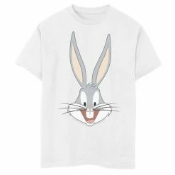 Licensed Character Boys 8-20 Looney Tunes Bug Bunny Big Face Graphic Tee White