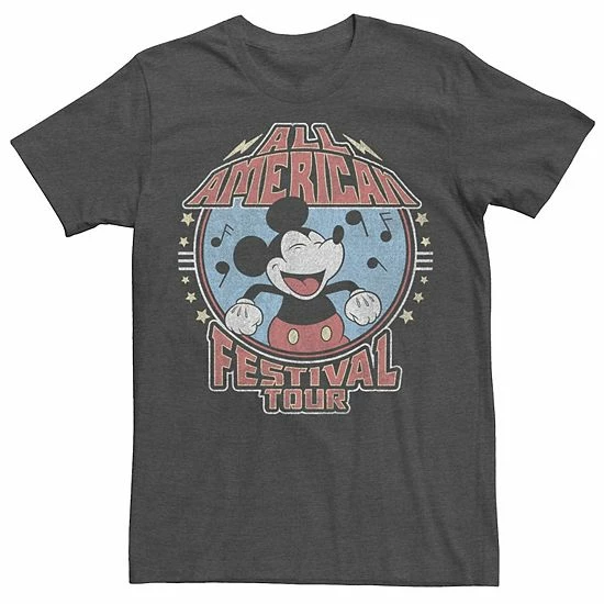 Licensed Character Men's Disney Mickey And Friends Mickey All American Festival Tour Tee 3 Licensed Character Men's Disney Mickey And Friends Mickey All American Festival Tour Tee