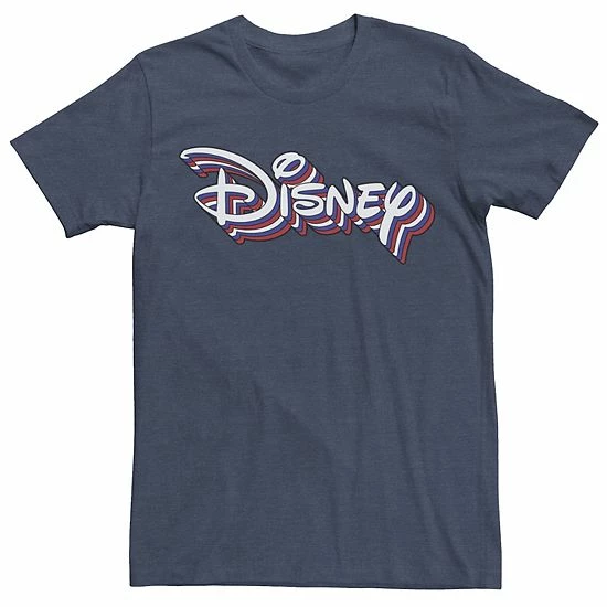 Licensed Character Men's Disney Rainbow 3D Logo Tee 3 Licensed Character Men's Disney Rainbow 3D Logo Tee