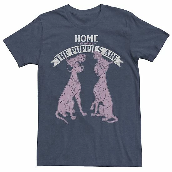Licensed Character Men's Disney 101 Dalmatians Home Is Where The Puppies Are Tee 3 Licensed Character Men's Disney 101 Dalmatians Home Is Where The Puppies Are Tee