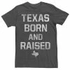 Licensed Character Men's Texas Born And Raised Faded Text Tee -Licensed Character Shop unnamed file 45430