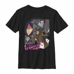 Licensed Character Boys 8-20 Marvel X-Men Gambit Collage Panel Logo Graphic Tee Black -Licensed Character Shop unnamed file 45451