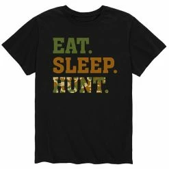 Licensed Character Men's Eat Sleep Hunt Camo Tee Blue