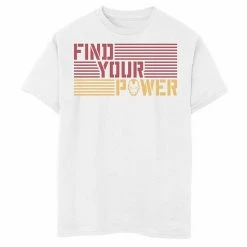 Licensed Character Boys 8-20 Marvel Iron Man Find Your Power Striped Text Graphic Tee Athletic Heather