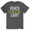Licensed Character Men's Hanukkah "Peace Love Light" Tee Grey -Licensed Character Shop unnamed file 4550