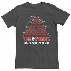 Licensed Character Men's Zombie Brain Food Pyramid Tee