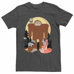 Licensed Character Men's Wildlife Sasquatch Cartoon Style Graphic Tee