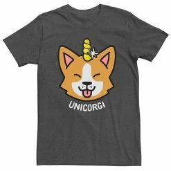 Licensed Character Men's Unicorgi Cute Dog Graphic Tee