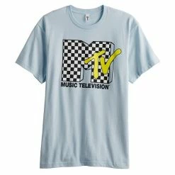 Licensed Character Men's MTV Checkered Logo Tee -Licensed Character Shop unnamed file 4580
