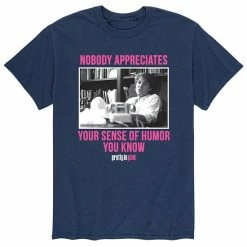 Licensed Character Men's Pretty In Pink Humor Tee Navy -Licensed Character Shop unnamed file 45969