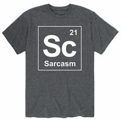 Licensed Character Men's Element Of Sarcasm Tee Grey
