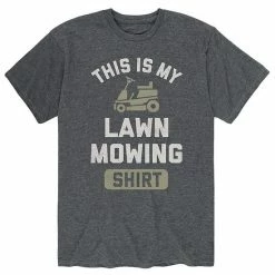 Licensed Character Men's This Lawn Mowing Shirt Tee Grey -Licensed Character Shop unnamed file 45983