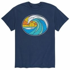 Licensed Character Men's Wave Stained Glass Tee Heather Charcoal -Licensed Character Shop unnamed file 45995