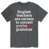 Licensed Character Men's English Teachers Grammer Tee Grey -Licensed Character Shop unnamed file 46011