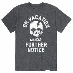 Licensed Character Men's Vacations Until Further Notice Tee Blue