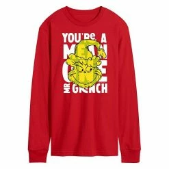 Licensed Character Men's Dr. Seuss Grinch You're A Mean One Long Sleeve Tee Black