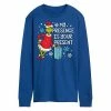 Licensed Character Men's Dr. Seuss Grinch My Presence Is Your Present Long Sleeve Blue