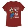 Licensed Character Juniors' Nintendo Super Mario Bros. I Mustache You For All Your Presents Graphic Tee -Licensed Character Shop unnamed file 46144
