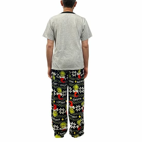 Licensed Character Men's The Grinch Stink Stank Stunk Pajama & Socks Set 4 Licensed Character Men's The Grinch Stink Stank Stunk Pajama & Socks Set - Image 2